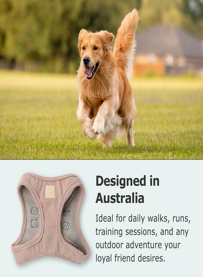 FuzzYard Life Corduroy Step in Dog Harness | Size S | Stylish Premium Corduroy Design in Soft Blush Perfect for Everyday Walks - Image 2